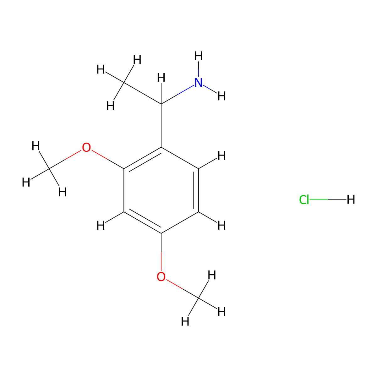 1-(2,4-Dimethoxyphenyl)ethan-1-amine hydrochloride molecular structure, CAS 2138213-19-9