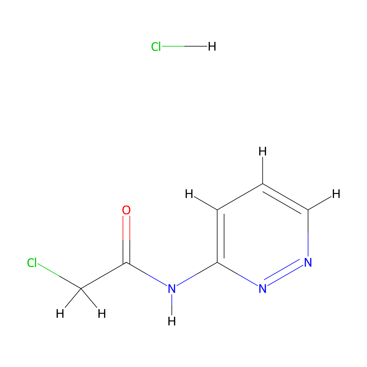 2-chloro-N-(pyridazin-3-yl)acetamide hydrochloride molecular structure, CAS 2138213-64-4