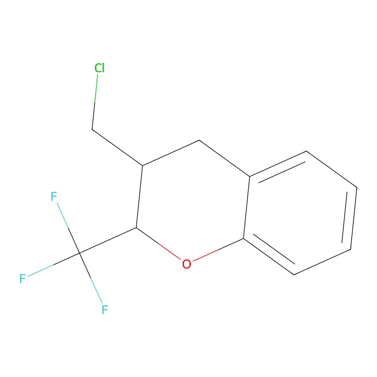 3-(chloromethyl)-2-(trifluoromethyl)-3,4-dihydro-2H-1-benzopyran molecular structure, CAS 2138214-30-7