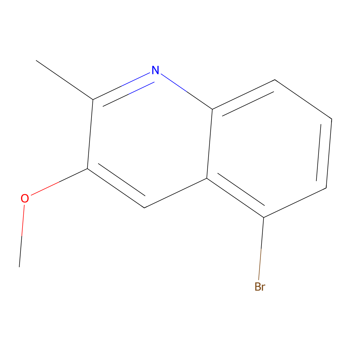 5-Bromo-3-methoxy-2-methylquinoline molecular structure, CAS 2138214-32-9