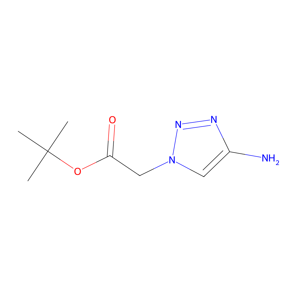 tert-butyl 2-(4-amino-1H-1,2,3-triazol-1-yl)acetate molecular structure, CAS 2138215-67-3
