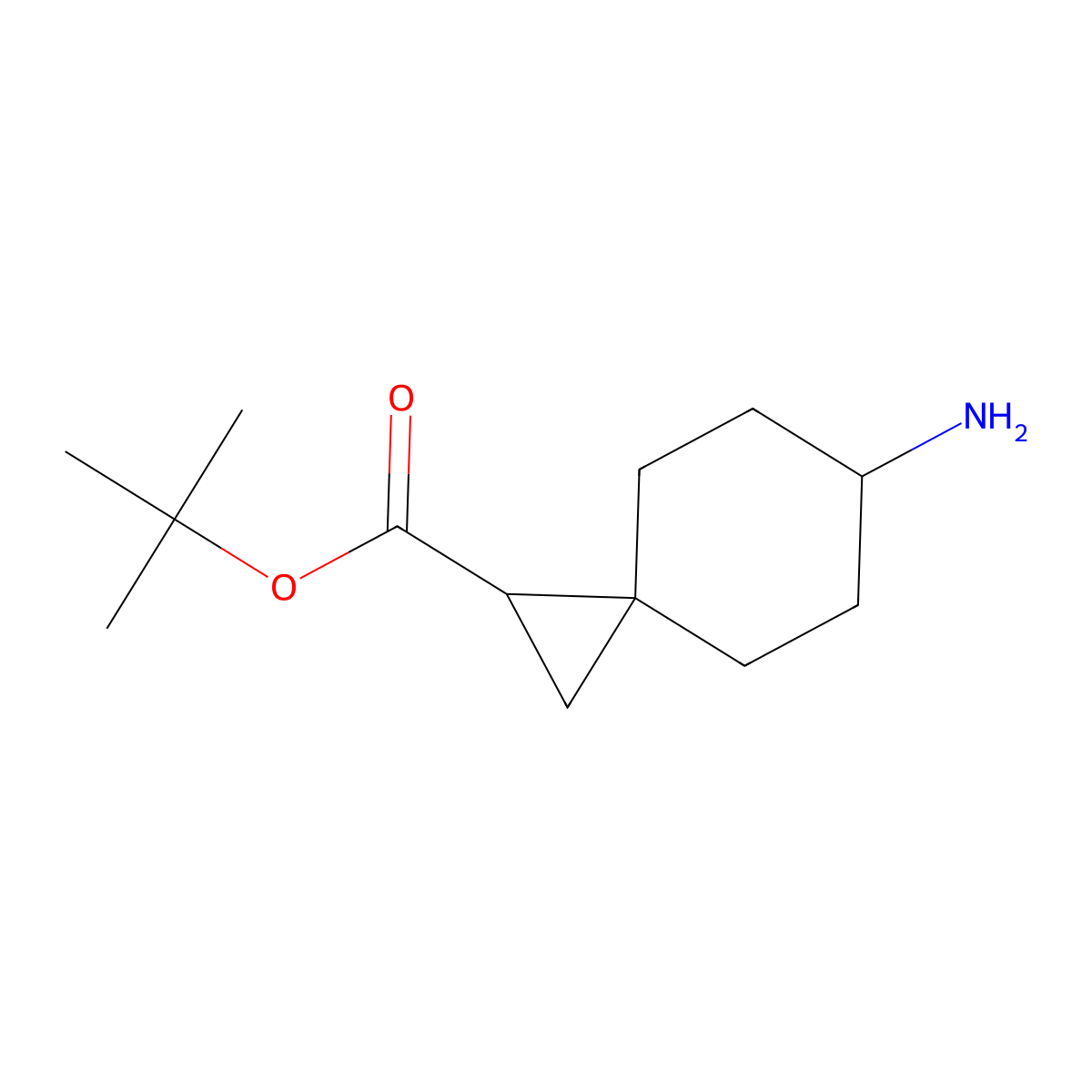 Tert-butyl 6-aminospiro[2.5]octane-1-carboxylate molecular structure, CAS 2138215-72-0