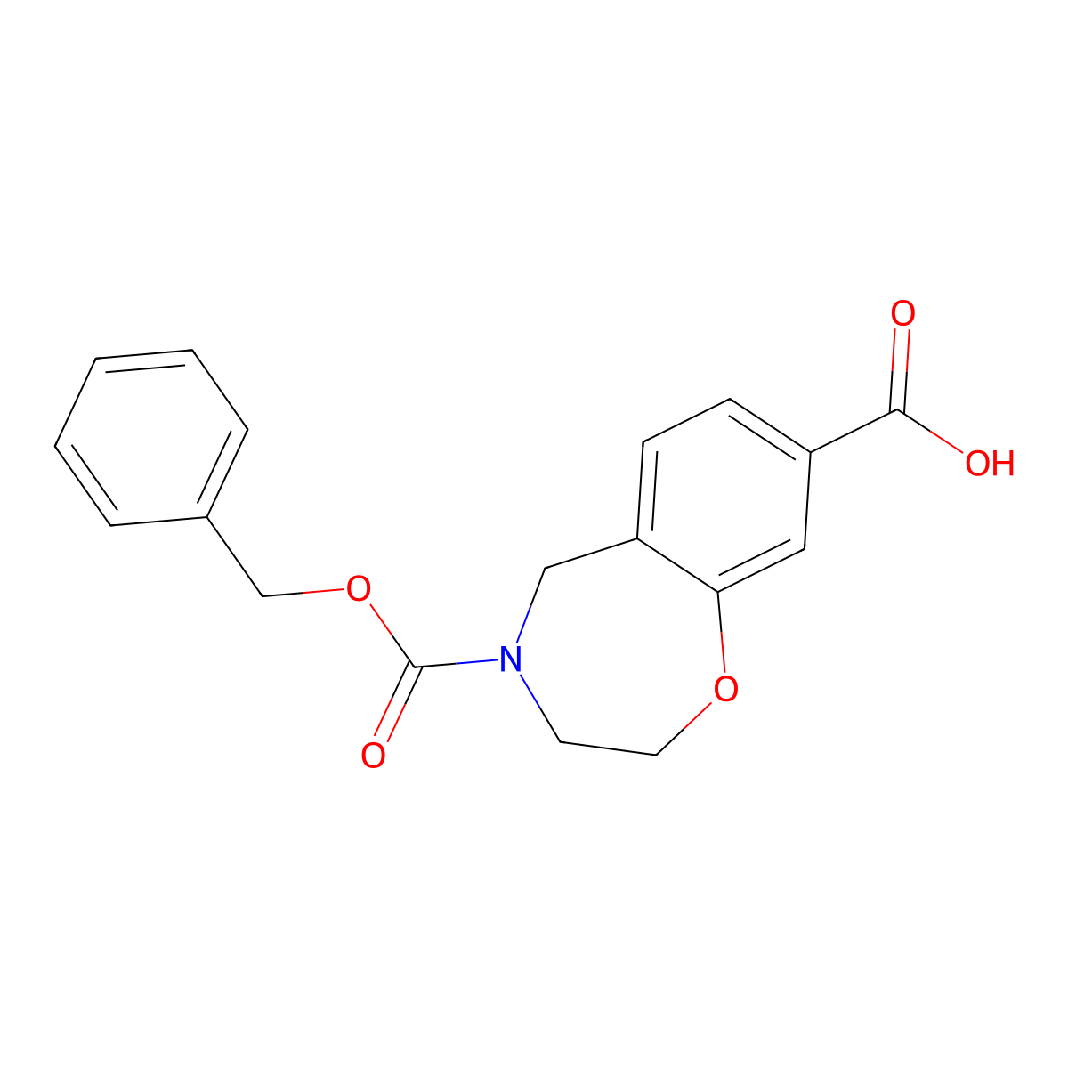4-[(Benzyloxy)carbonyl]-2,3,4,5-tetrahydro-1,4-benzoxazepine-8-carboxylic acid molecular structure, CAS 2138215-84-4