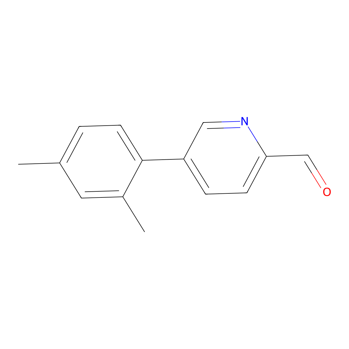 5-(2,4-Dimethylphenyl)pyridine-2-carbaldehyde molecular structure, CAS 2138216-04-1