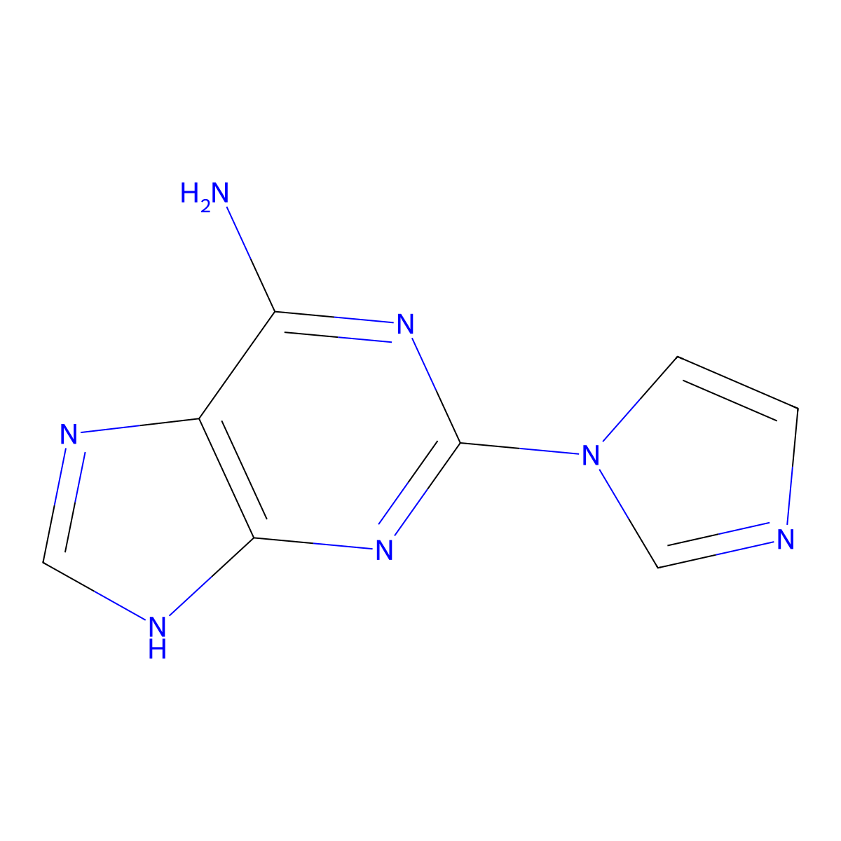 2-(1H-imidazol-1-yl)-1H-purin-6-amine molecular structure, CAS 2138216-97-2