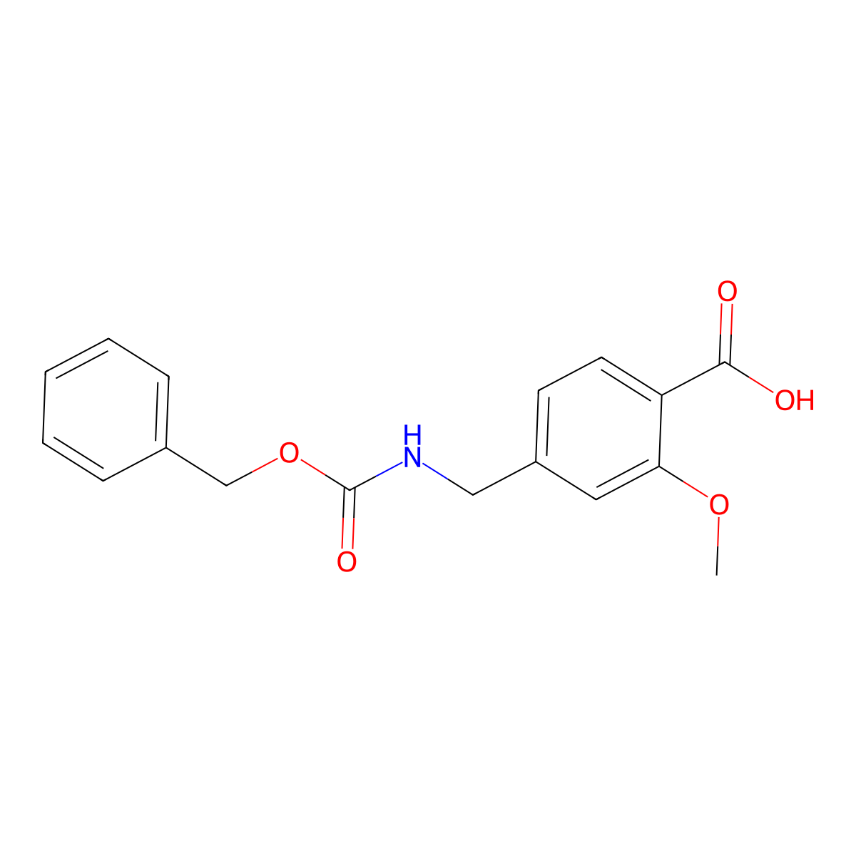 4-({[(Benzyloxy)carbonyl]amino}methyl)-2-methoxybenzoic acid molecular structure, CAS 2138217-20-4