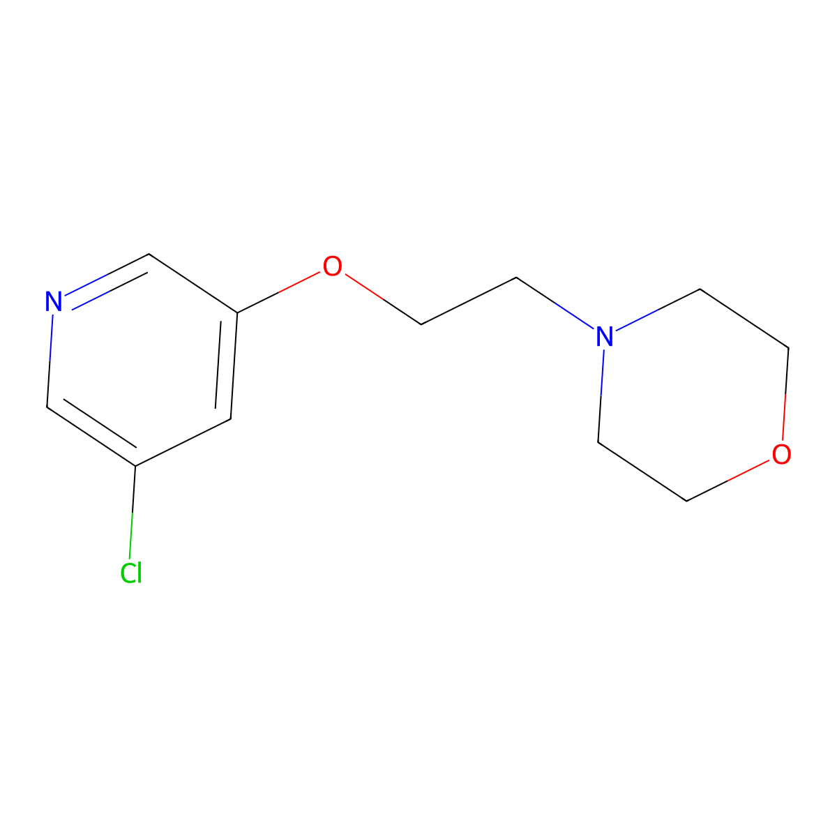 4-{2-[(5-Chloropyridin-3-yl)oxy]ethyl}morpholine molecular structure, CAS 2138217-48-6