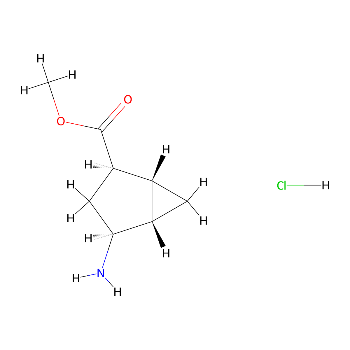 rac-methyl (1R,2R,4S,5S)-4-aminobicyclo[3.1.0]hexane-2-carboxylate hydrochloride molecular structure, CAS 2138217-56-6