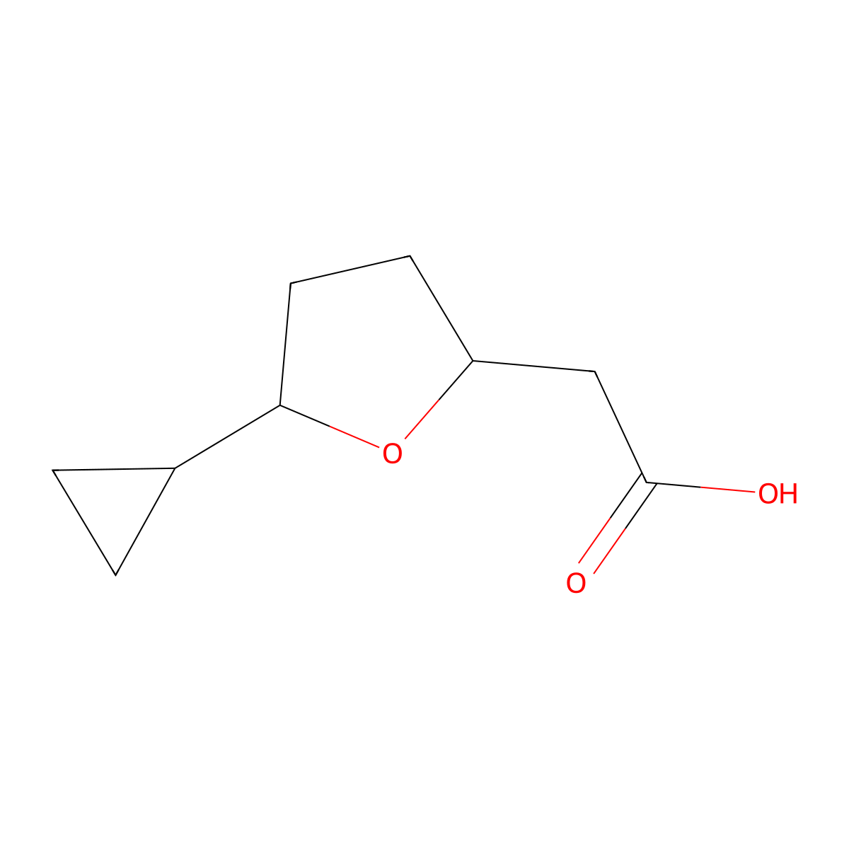 2-(5-Cyclopropyloxolan-2-yl)acetic acid molecular structure, CAS 2138217-61-3
