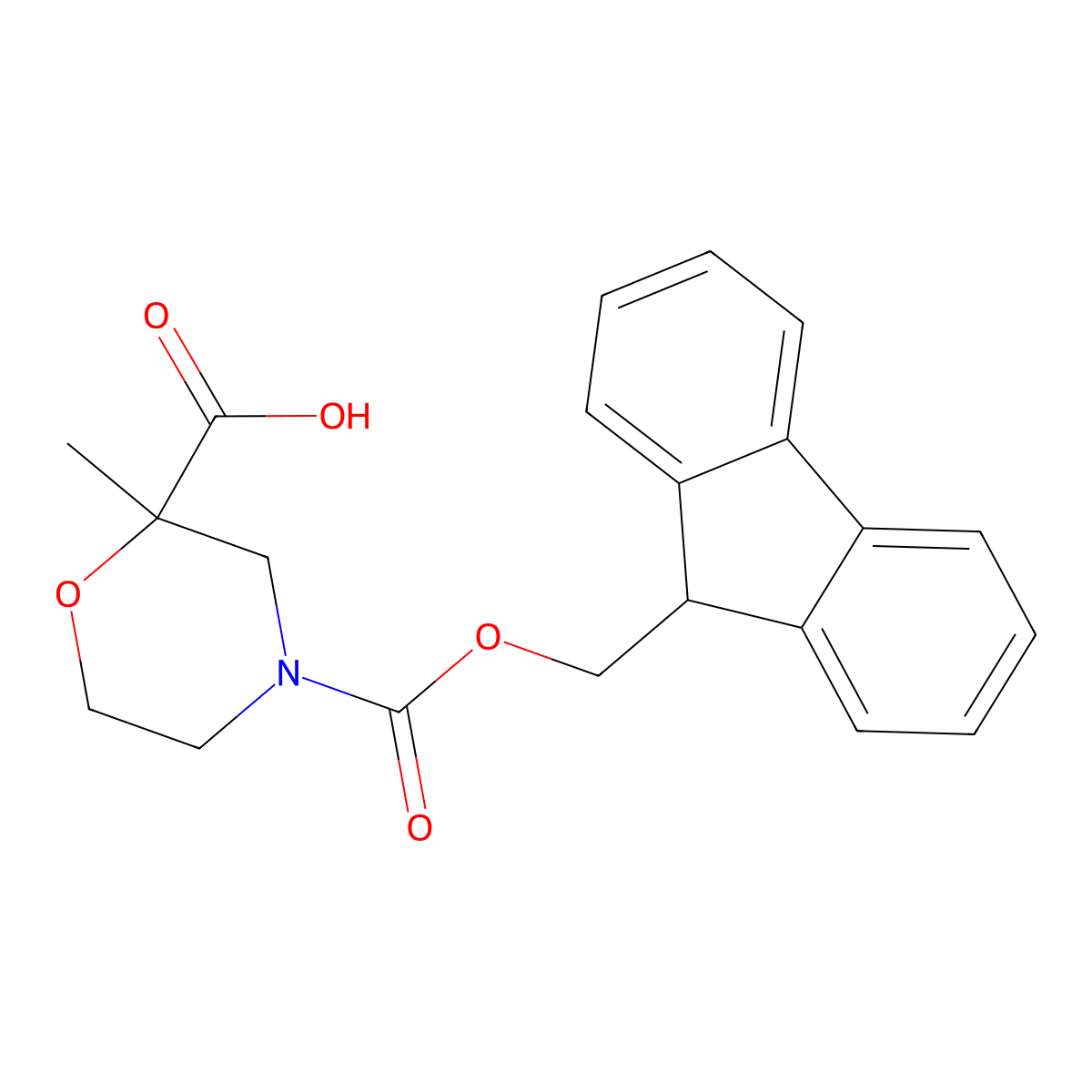 4-{[(9H-fluoren-9-yl)methoxy]carbonyl}-2-methylmorpholine-2-carboxylic acid molecular structure, CAS 2138217-75-9