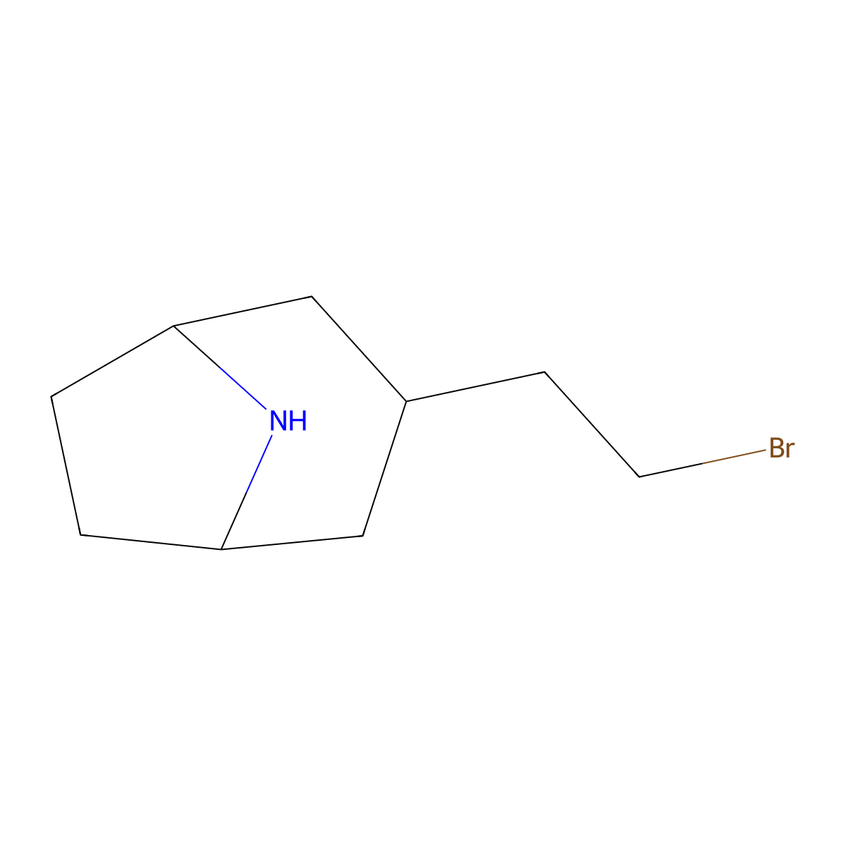 3-(2-Bromoethyl)-8-azabicyclo[3.2.1]octane molecular structure, CAS 2138217-76-0