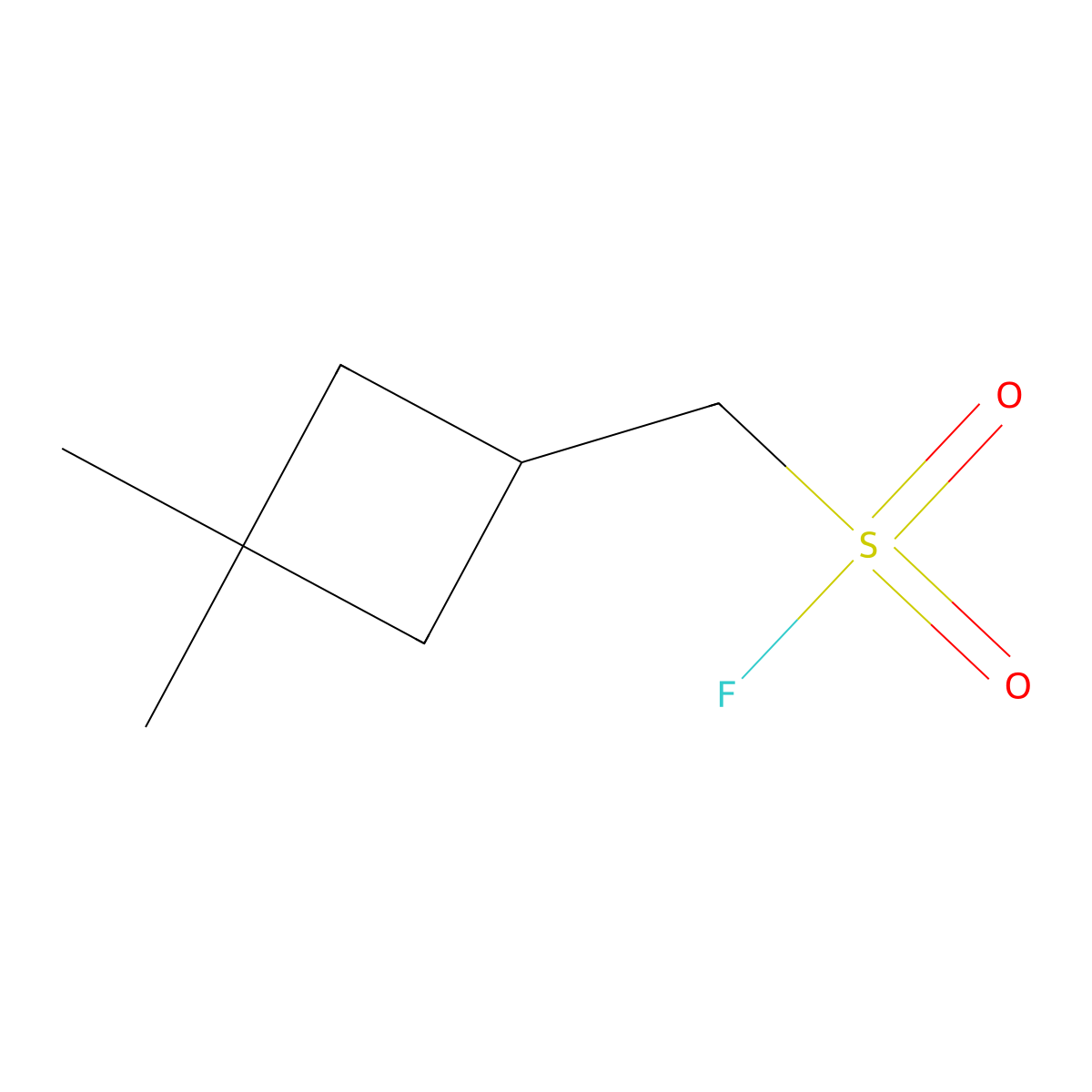 (3,3-Dimethylcyclobutyl)methanesulfonyl fluoride molecular structure, CAS 2138217-83-9