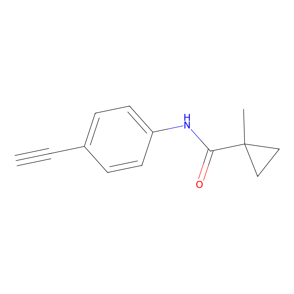 N-(4-ethynylphenyl)-1-methylcyclopropane-1-carboxamide molecular structure, CAS 2138218-71-8