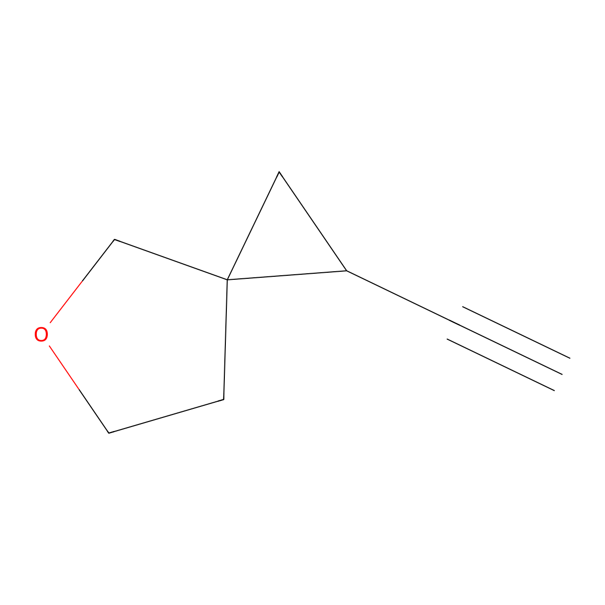 1-Ethynyl-5-oxaspiro[2.4]heptane molecular structure, CAS 2138219-59-5
