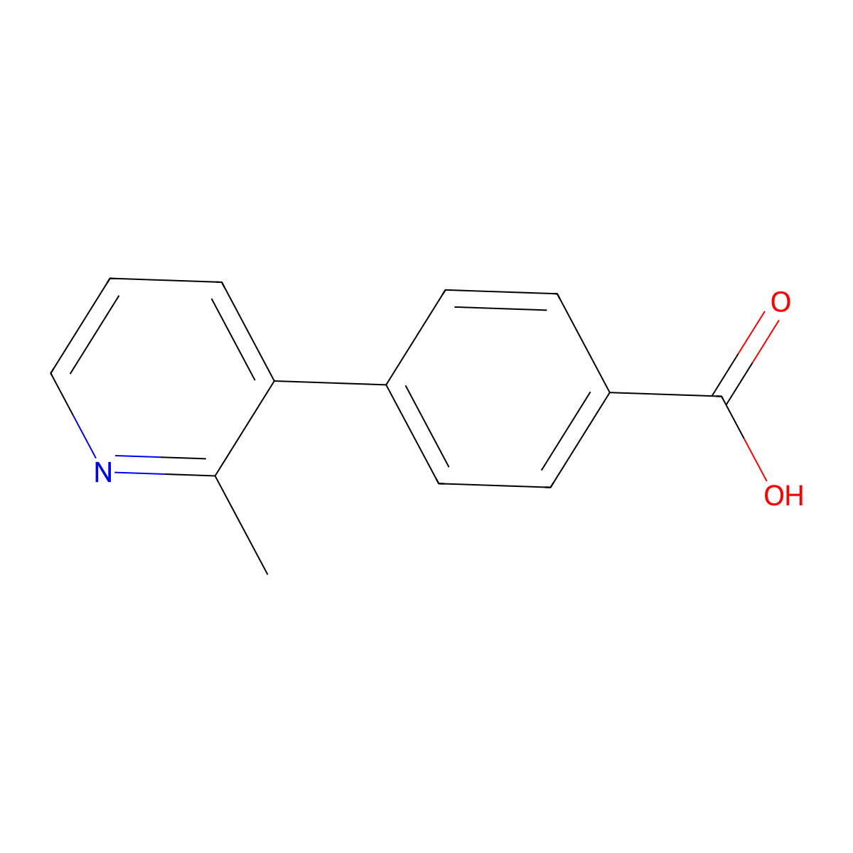 4-(2-Methylpyridin-3-yl)benzoic acid molecular structure, CAS 2138220-14-9