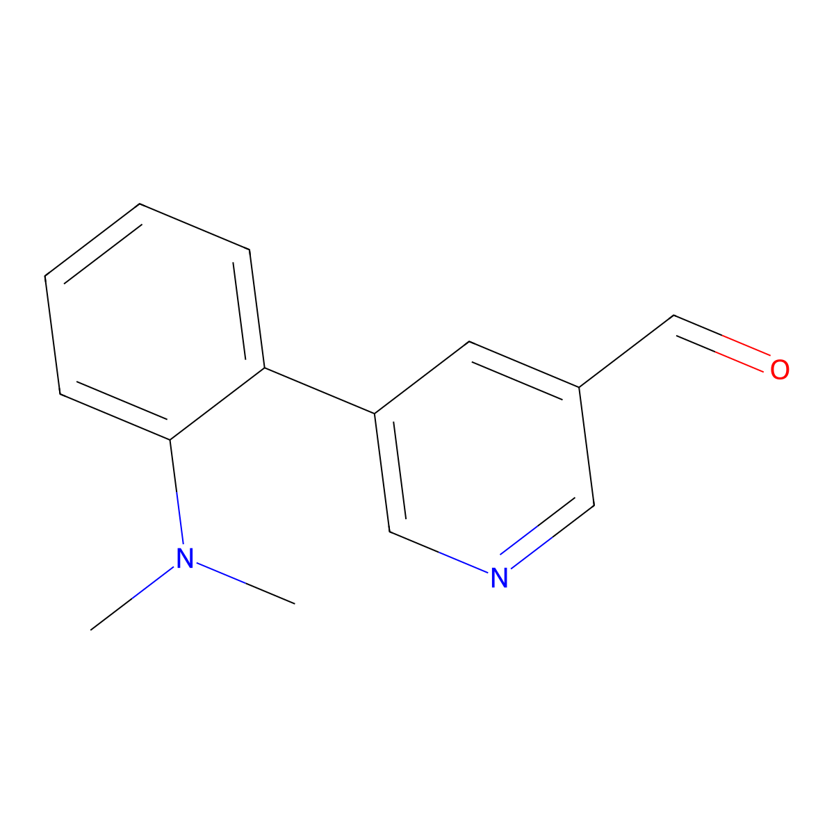 5-[2-(Dimethylamino)phenyl]pyridine-3-carbaldehyde molecular structure, CAS 2138220-63-8