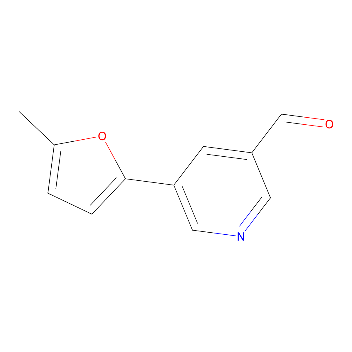 5-(5-Methylfuran-2-yl)pyridine-3-carbaldehyde molecular structure, CAS 2138221-77-7