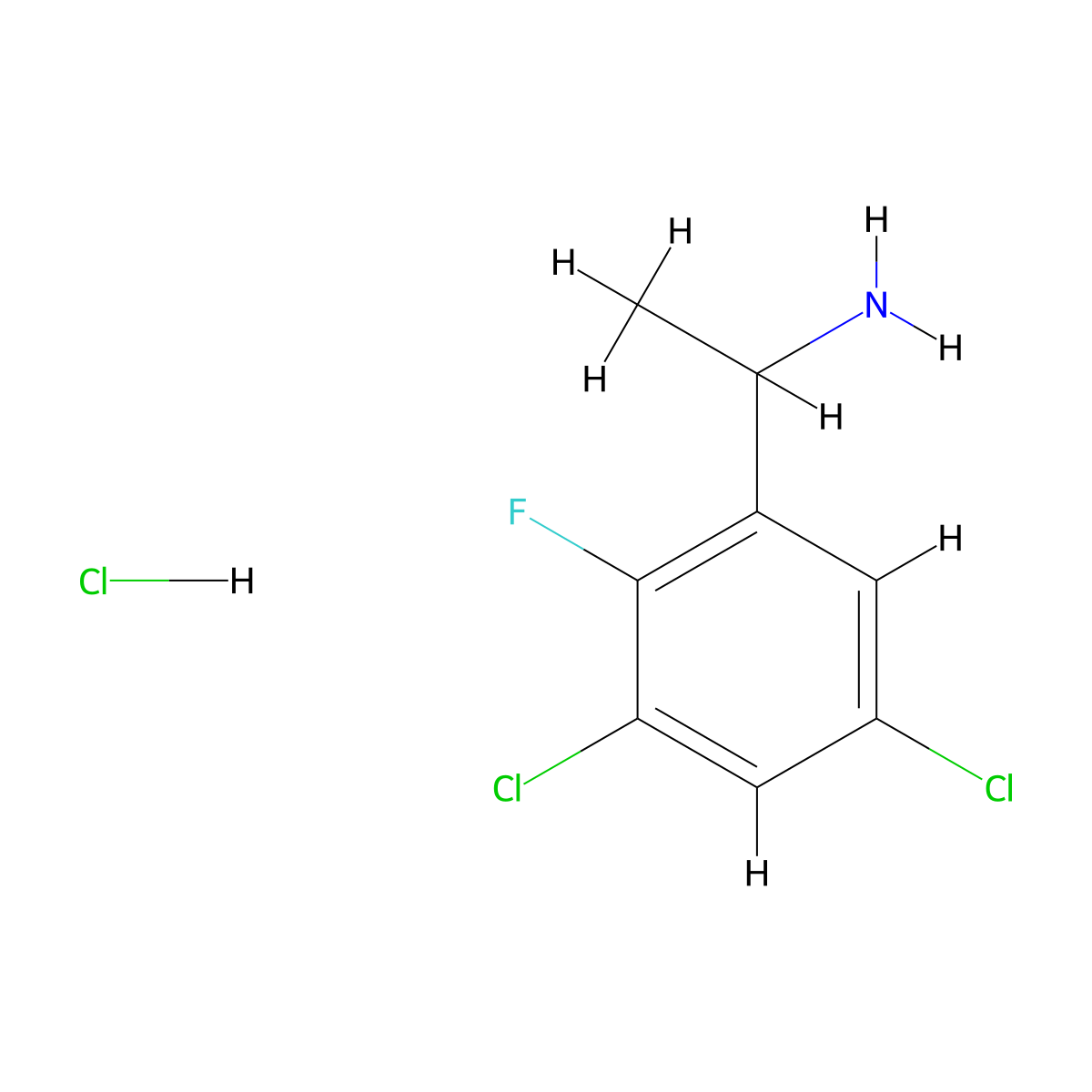1-(3,5-Dichloro-2-fluorophenyl)ethan-1-amine hydrochloride molecular structure, CAS 2138222-52-1