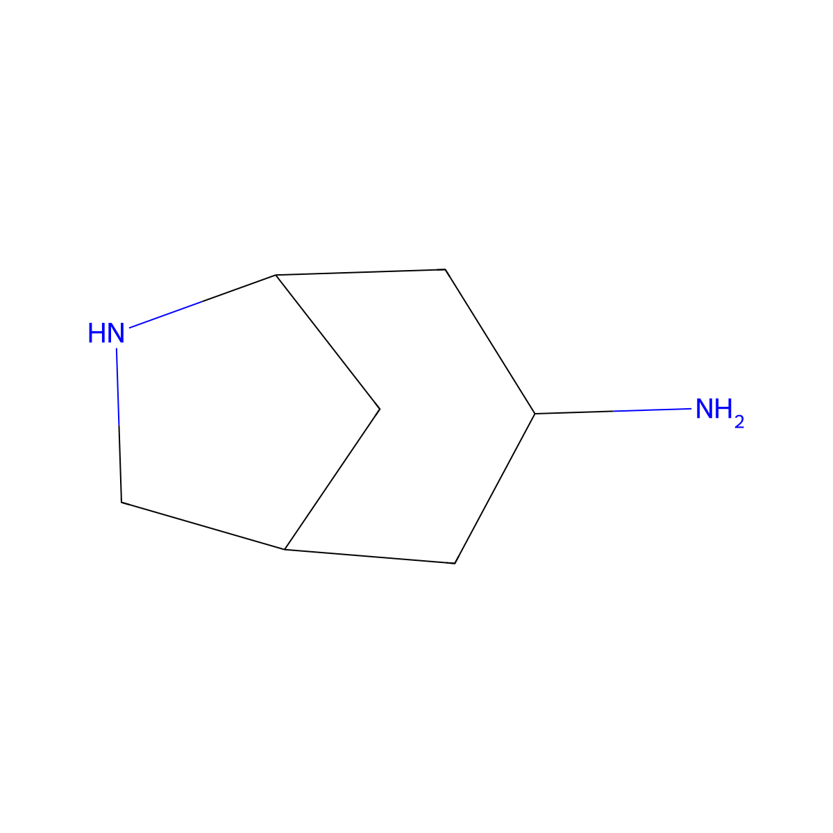 6-Azabicyclo[3.2.1]octan-3-amine molecular structure, CAS 2138223-05-7