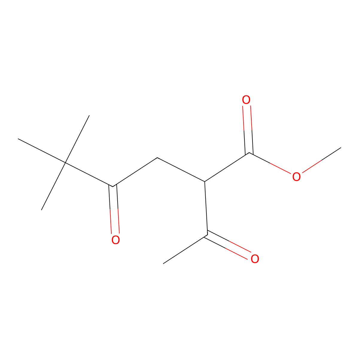 Methyl 2-acetyl-5,5-dimethyl-4-oxohexanoate molecular structure, CAS 2138223-80-8