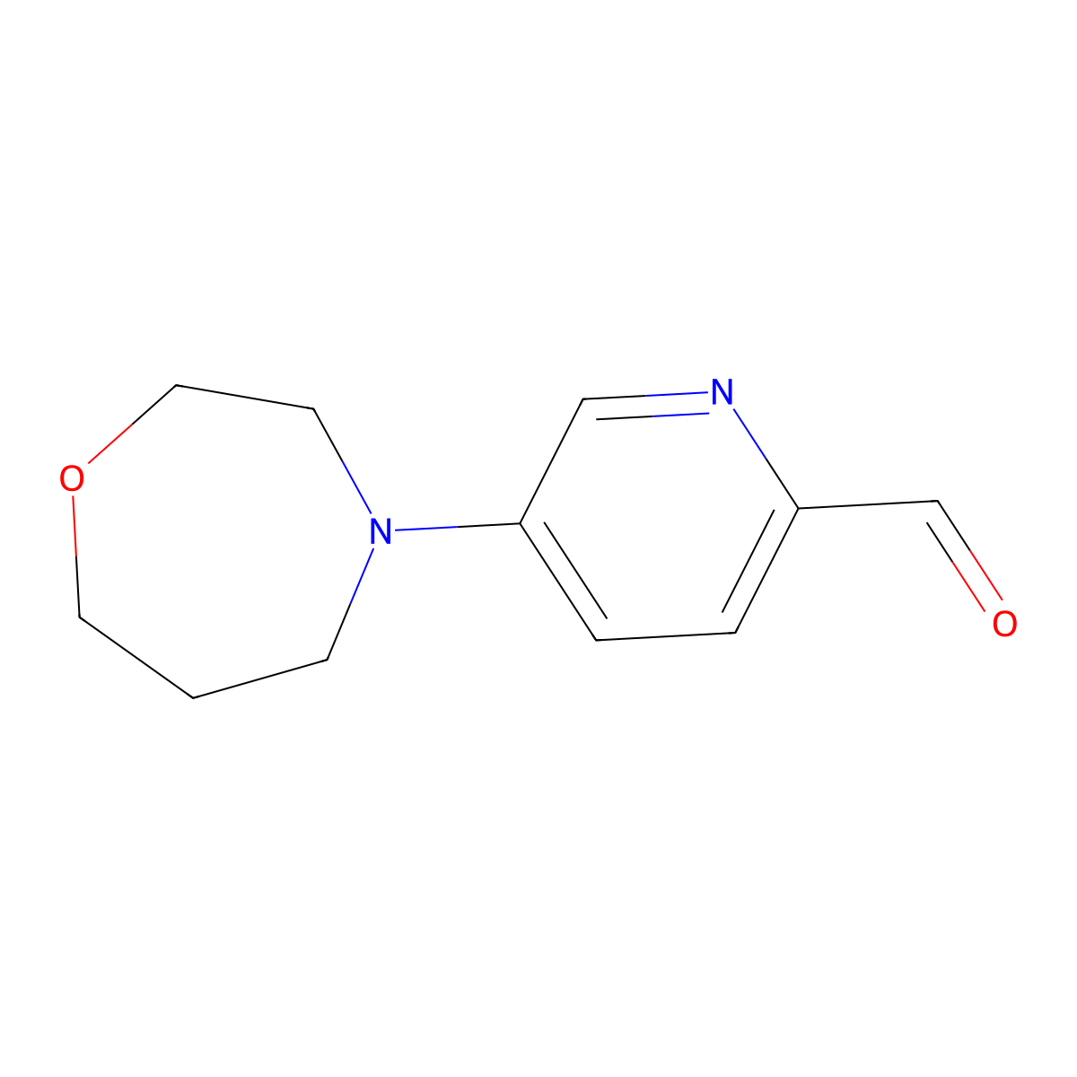 5-(1,4-Oxazepan-4-yl)pyridine-2-carbaldehyde molecular structure, CAS 2138224-21-0