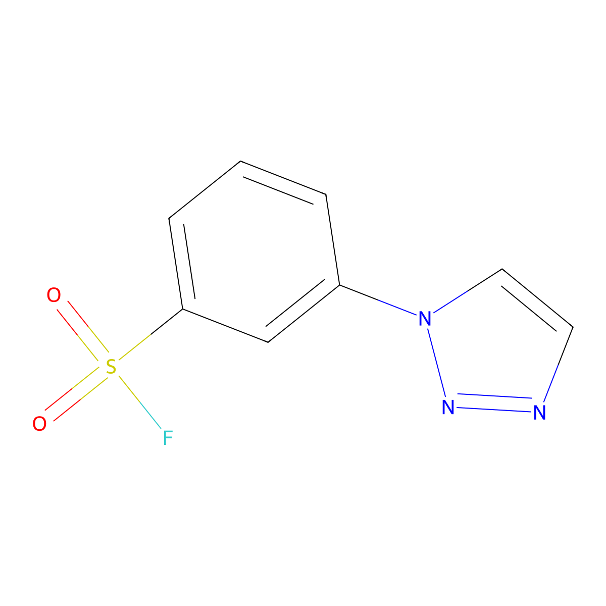 3-(1H-1,2,3-triazol-1-yl)benzene-1-sulfonyl fluoride molecular structure, CAS 2138224-34-5
