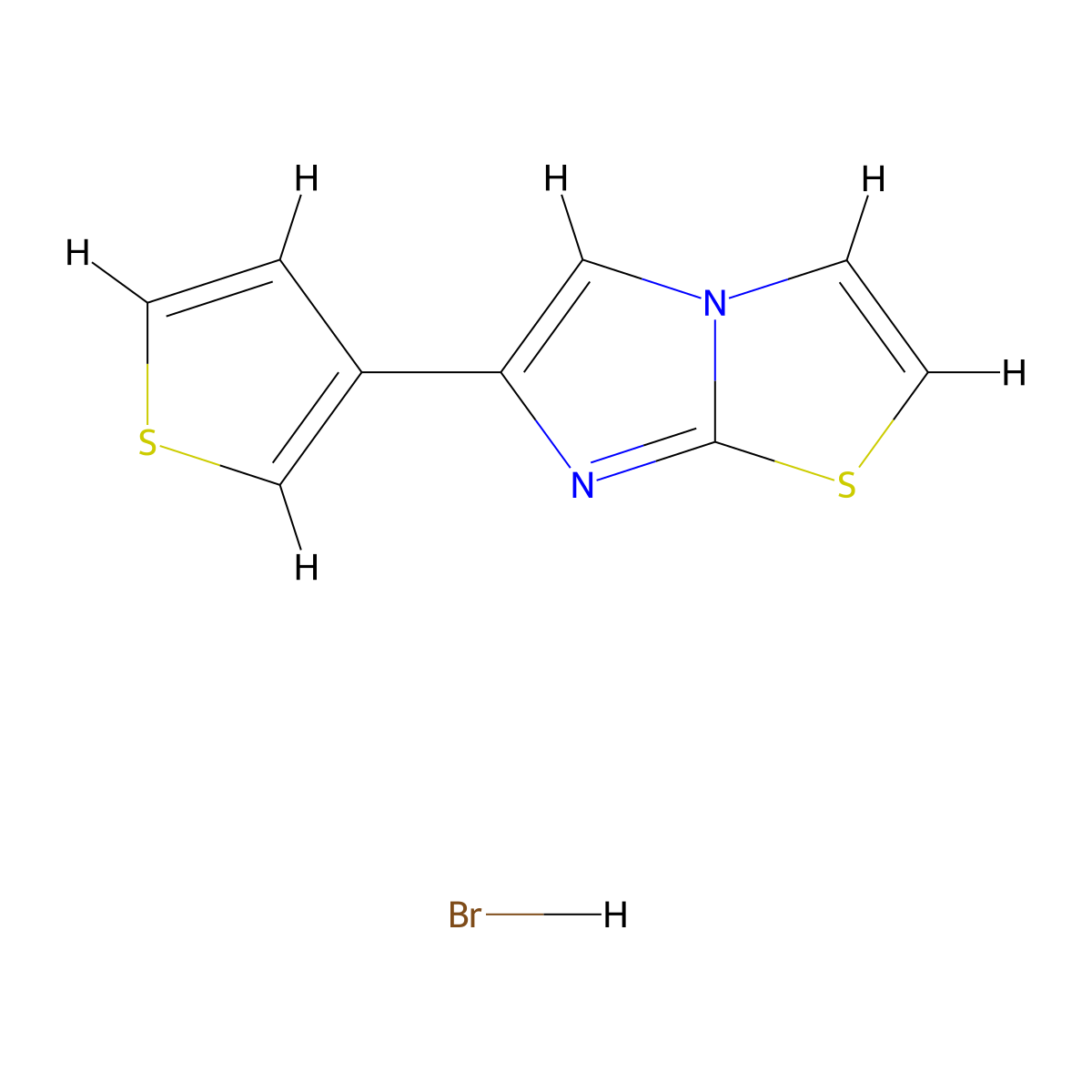 6-(Thiophen-3-yl)imidazo[2,1-b][1,3]thiazole hydrobromide molecular structure, CAS 2138224-58-3