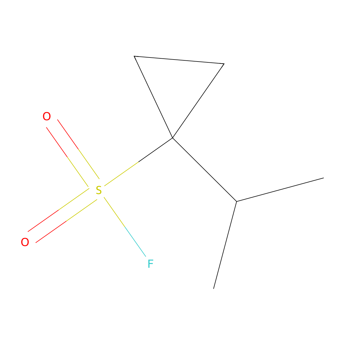 1-(Propan-2-yl)cyclopropane-1-sulfonyl fluoride molecular structure, CAS 2138224-96-9