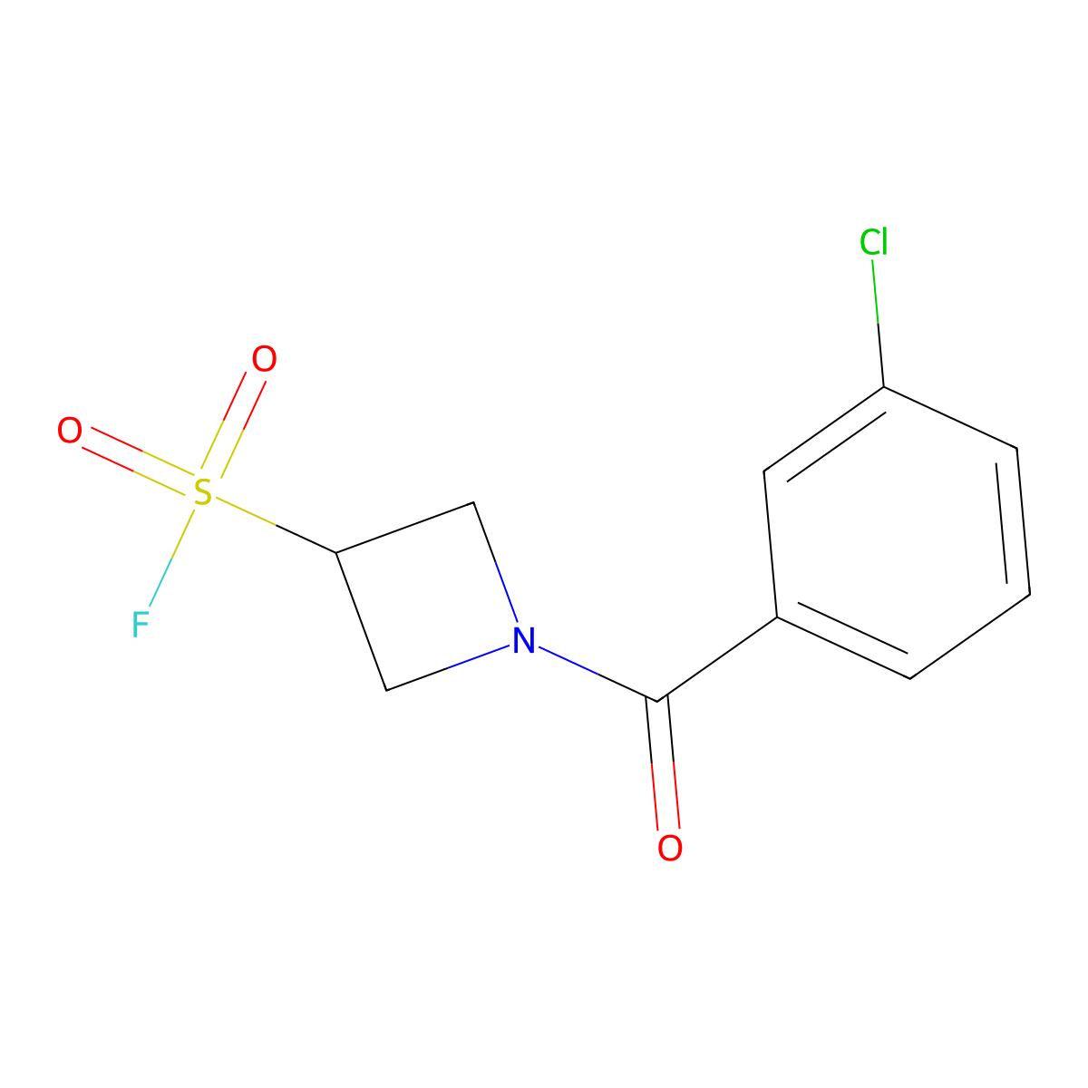 1-(3-Chlorobenzoyl)azetidine-3-sulfonyl fluoride molecular structure, CAS 2138224-99-2