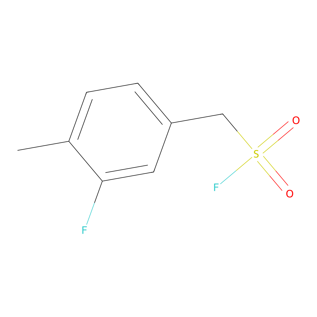 (3-Fluoro-4-methylphenyl)methanesulfonyl fluoride molecular structure, CAS 2138225-24-6