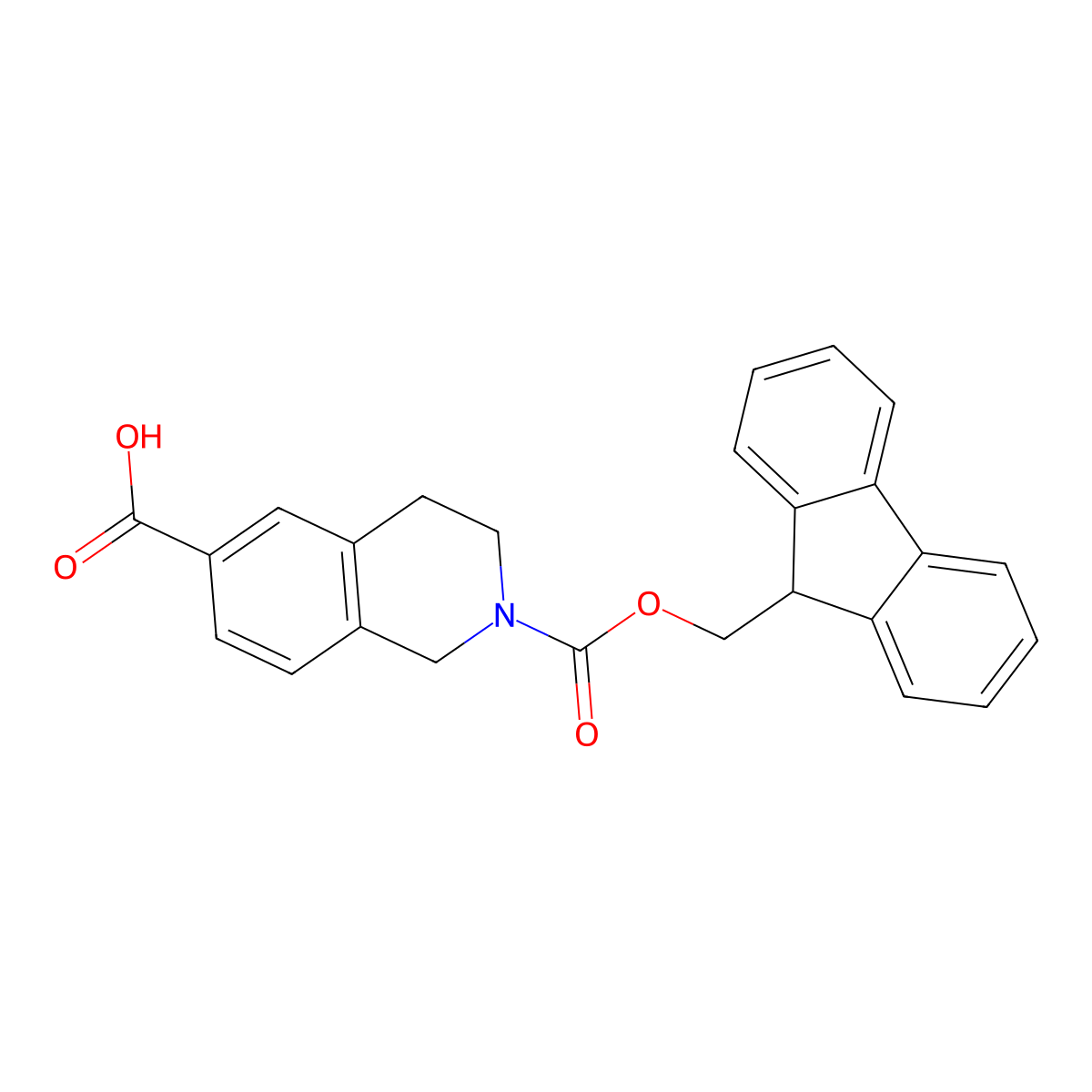 2-{[(9H-fluoren-9-yl)methoxy]carbonyl}-1,2,3,4-tetrahydroisoquinoline-6-carboxylic acid molecular structure, CAS 2138226-21-6