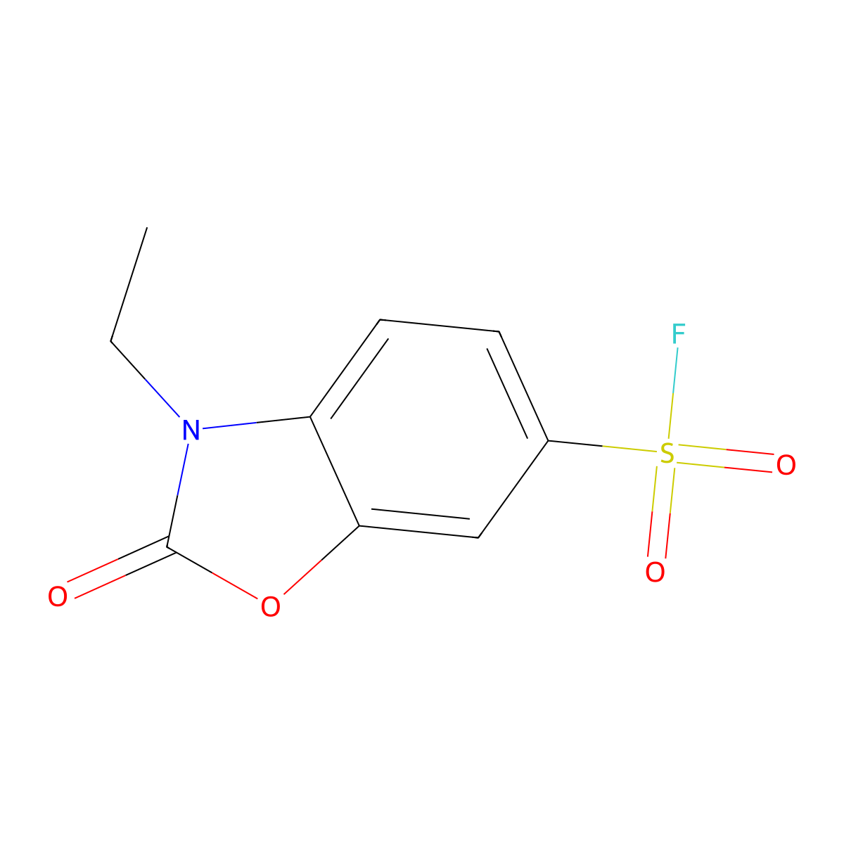 3-Ethyl-2-oxo-2,3-dihydro-1,3-benzoxazole-6-sulfonyl fluoride molecular structure, CAS 2138226-54-5