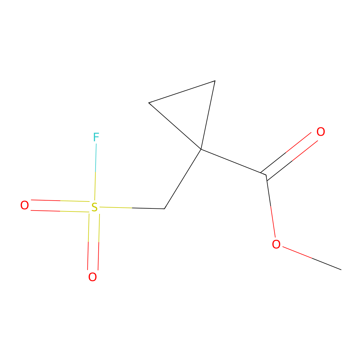 Methyl 1-[(fluorosulfonyl)methyl]cyclopropane-1-carboxylate molecular structure, CAS 2138226-98-7
