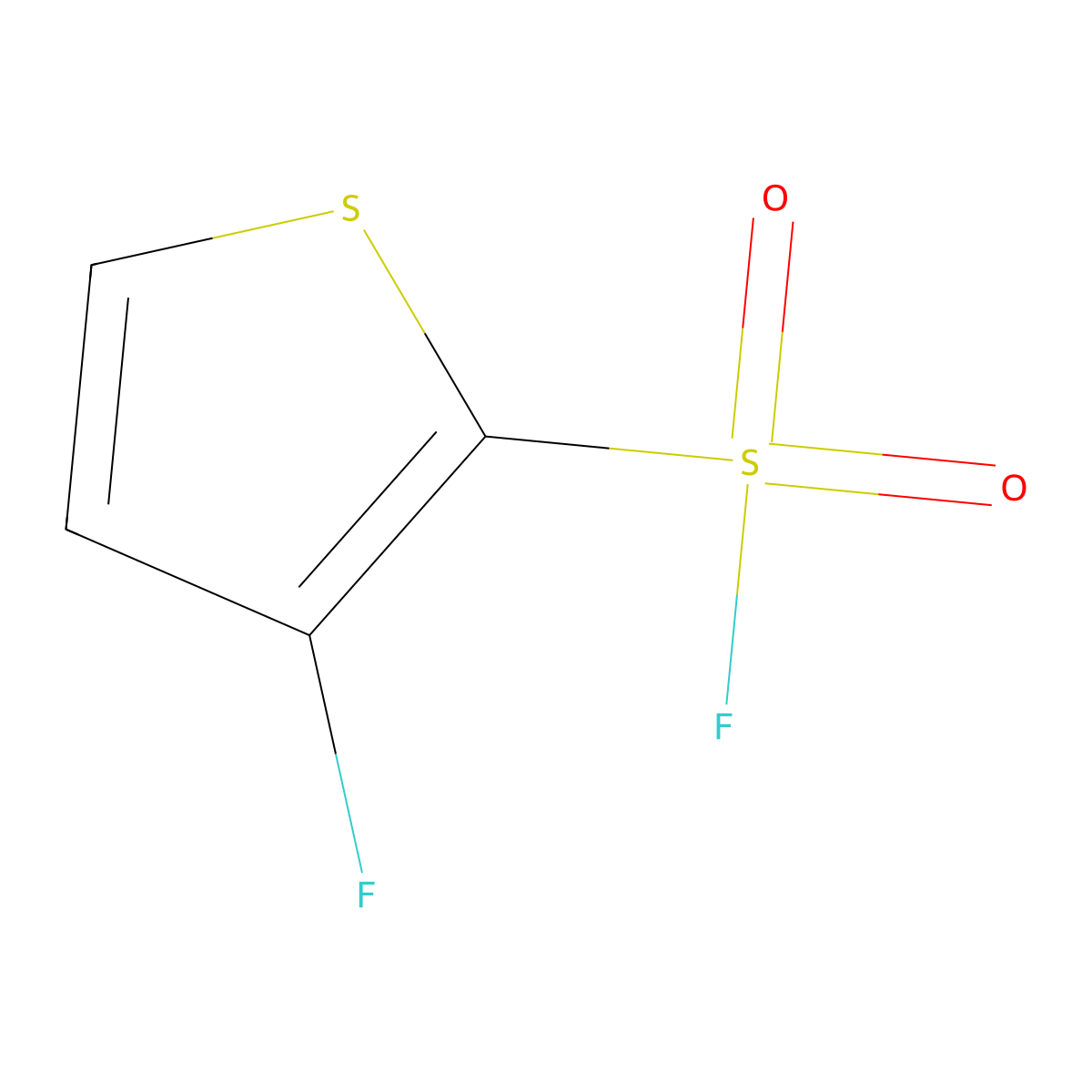 3-Fluorothiophene-2-sulfonyl fluoride molecular structure, CAS 2138227-04-8