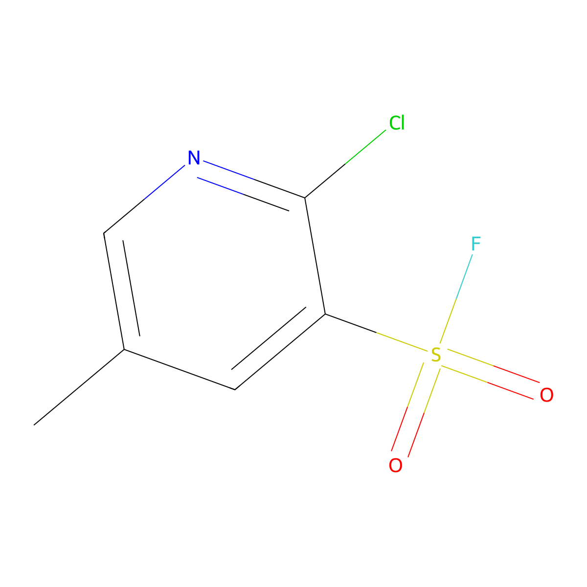 2-Chloro-5-methylpyridine-3-sulfonyl fluoride molecular structure, CAS 2138227-34-4