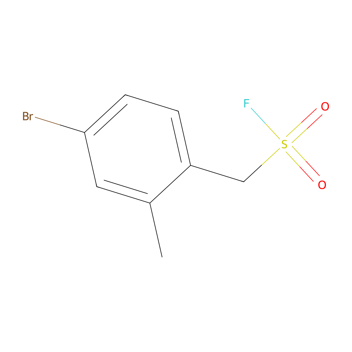 (4-Bromo-2-methylphenyl)methanesulfonyl fluoride molecular structure, CAS 2138228-11-0