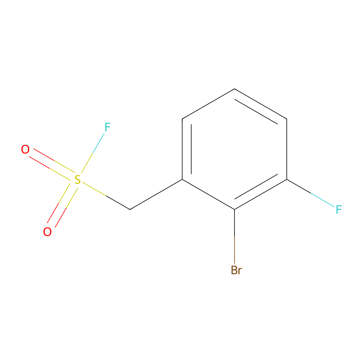 (2-Bromo-3-fluorophenyl)methanesulfonyl fluoride molecular structure, CAS 2138228-20-1