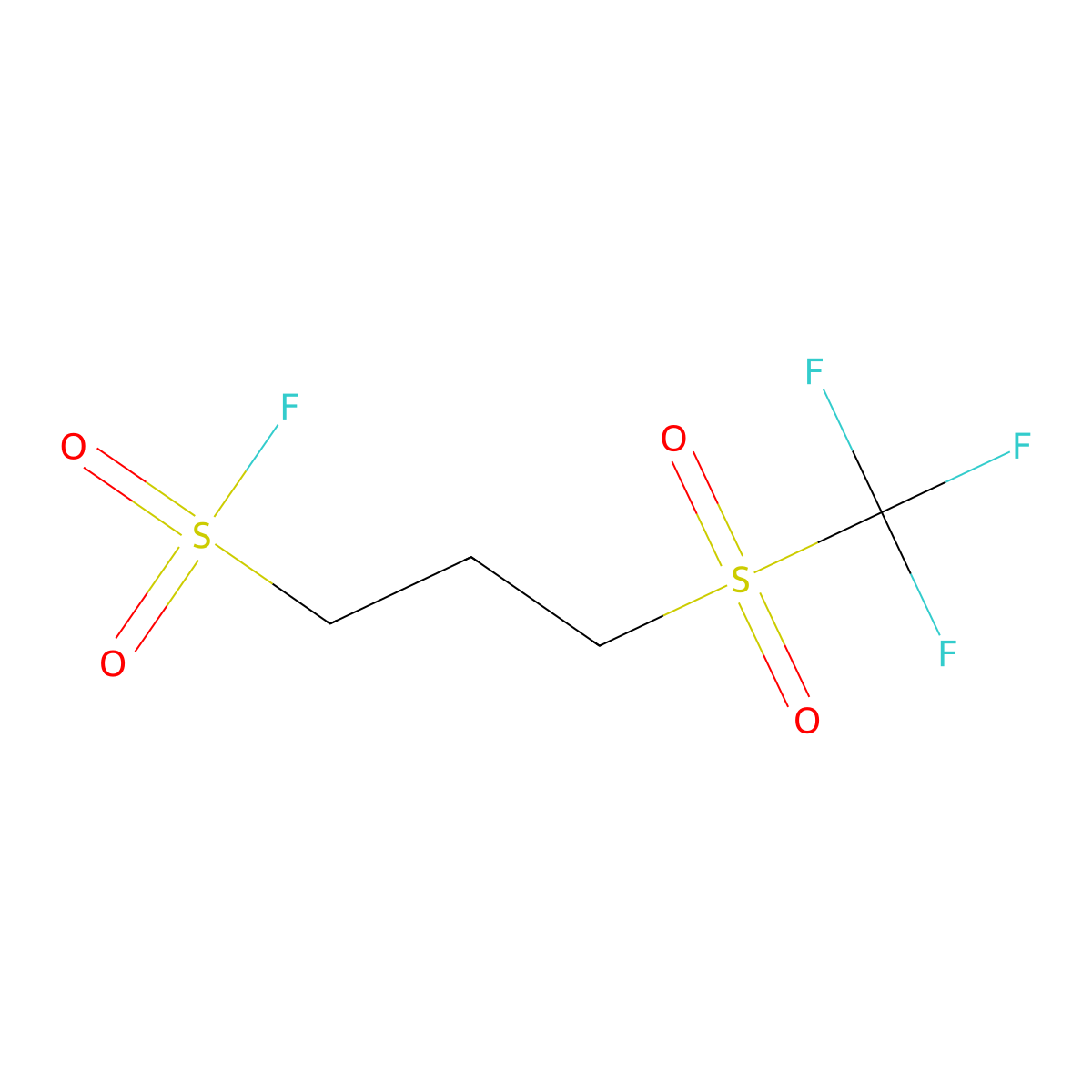3-Trifluoromethanesulfonylpropane-1-sulfonyl fluoride molecular structure, CAS 2138228-25-6