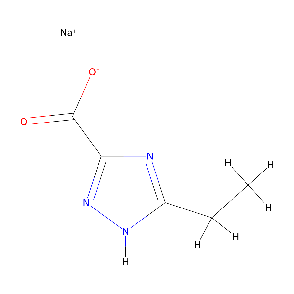 sodium 5-ethyl-4H-1,2,4-triazole-3-carboxylate molecular structure, CAS 2138228-39-2