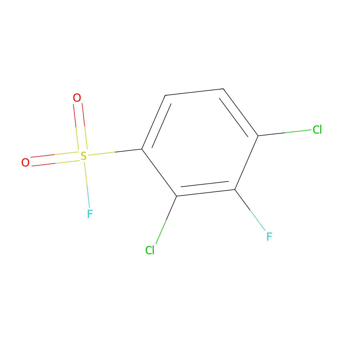 2,4-Dichloro-3-fluorobenzene-1-sulfonyl fluoride molecular structure, CAS 2138229-71-5