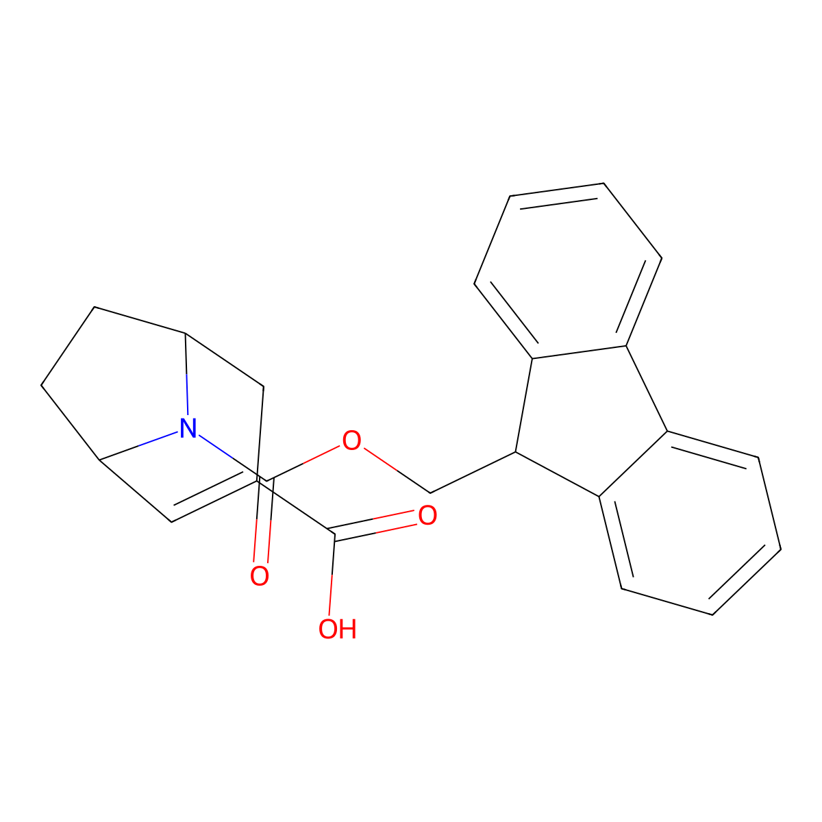 8-{[(9H-fluoren-9-yl)methoxy]carbonyl}-8-azabicyclo[3.2.1]oct-2-ene-3-carboxylicacid molecular structure, CAS 2138229-82-8