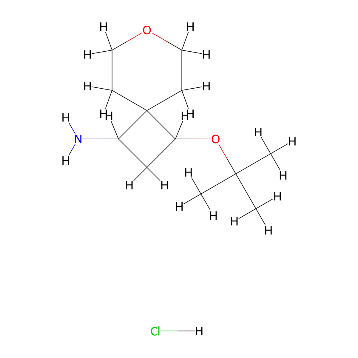 3-(Tert-butoxy)-7-oxaspiro(3.5)nonan-1-amine hydrochloride molecular structure, CAS 2138229-94-2