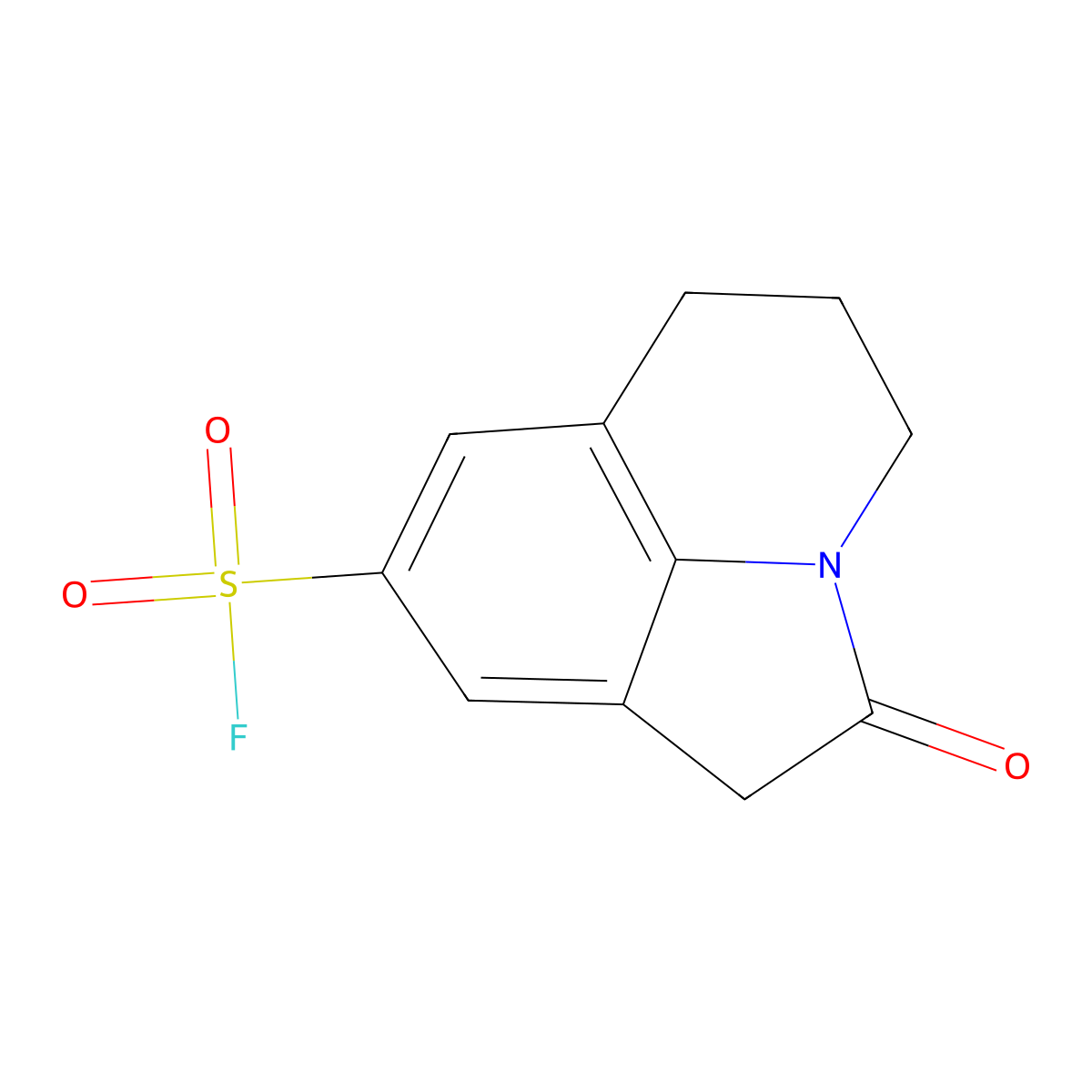 2-Oxo-1-azatricyclo[6.3.1.0,4,12]dodeca-4(12),5,7-triene-6-sulfonyl fluoride molecular structure, CAS 2138230-48-3