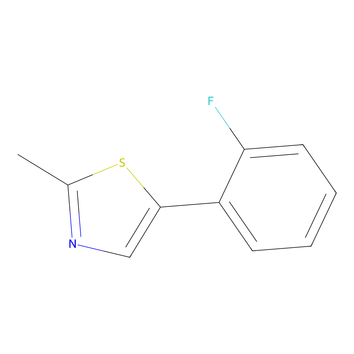 5-(2-Fluorophenyl)-2-methyl-1,3-thiazole molecular structure, CAS 2138231-60-2
