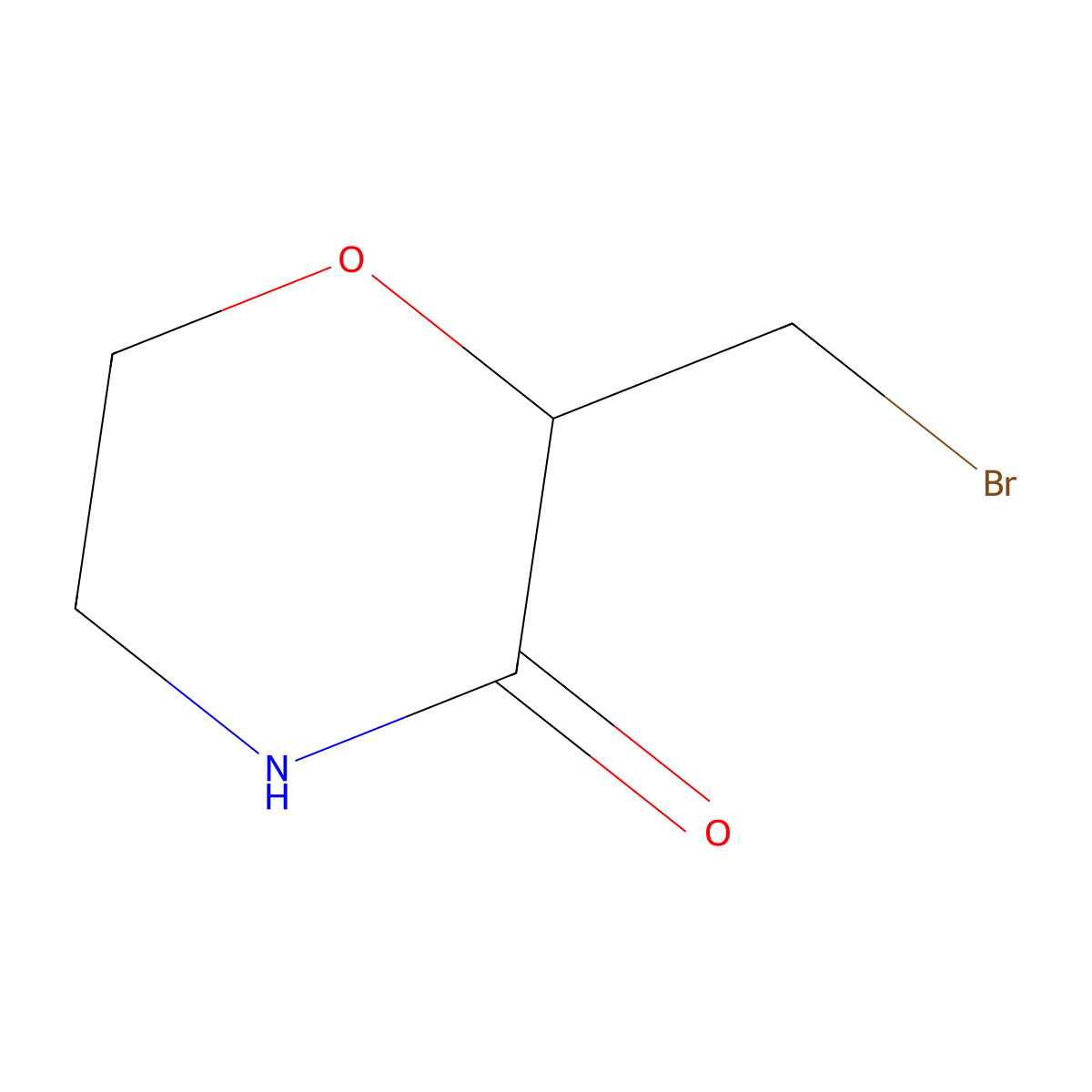 2-(Bromomethyl)morpholin-3-one molecular structure, CAS 2138232-60-5