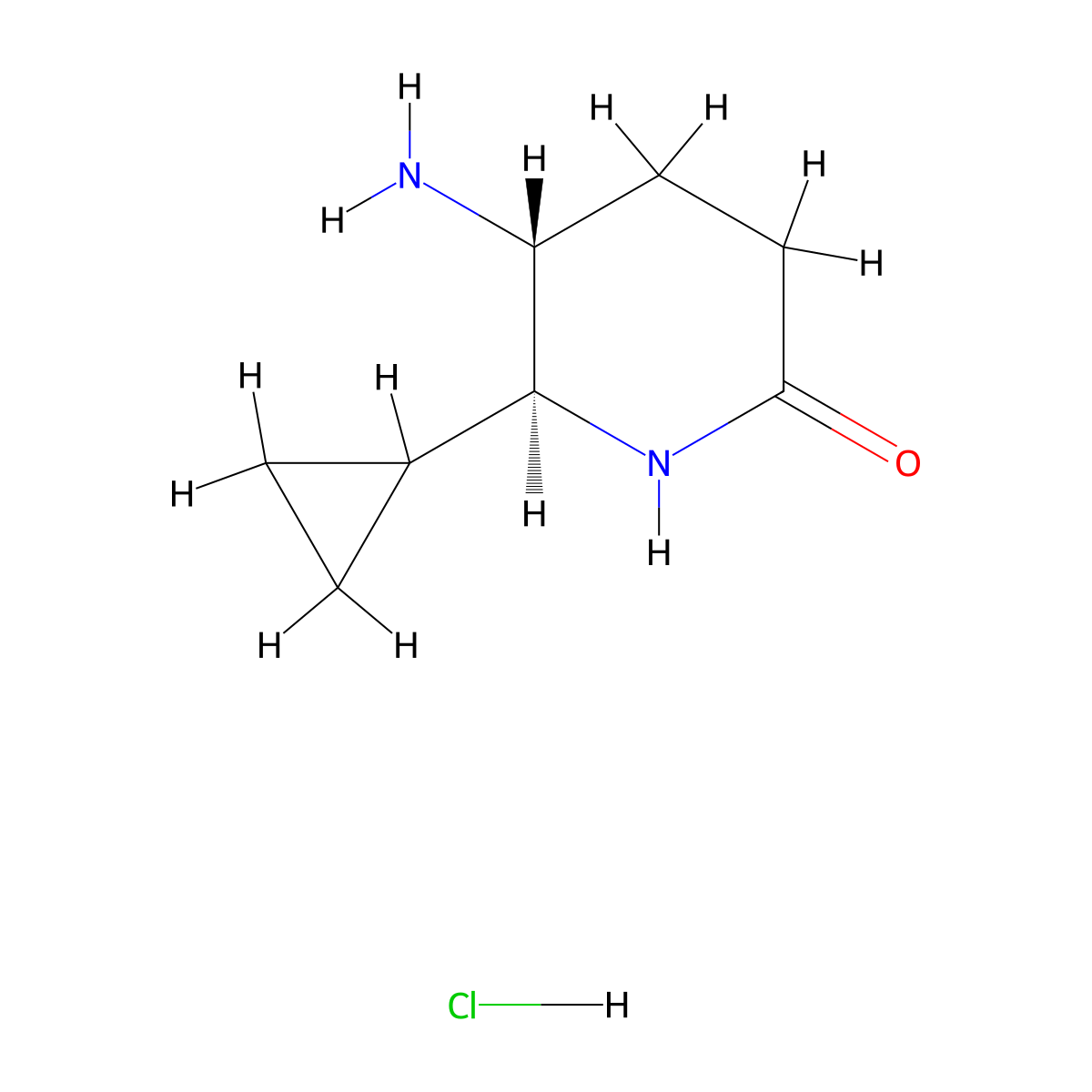 rac-(5R,6S)-5-amino-6-cyclopropylpiperidin-2-one hydrochloride molecular structure, CAS 2138233-23-3