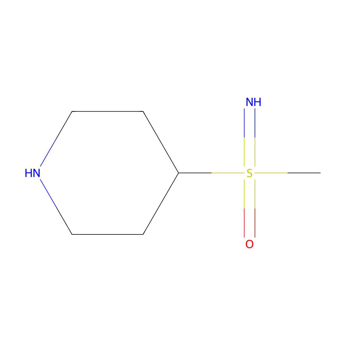 Imino(methyl)(piperidin-4-yl)-lambda6-sulfanone molecular structure, CAS 2138233-68-6