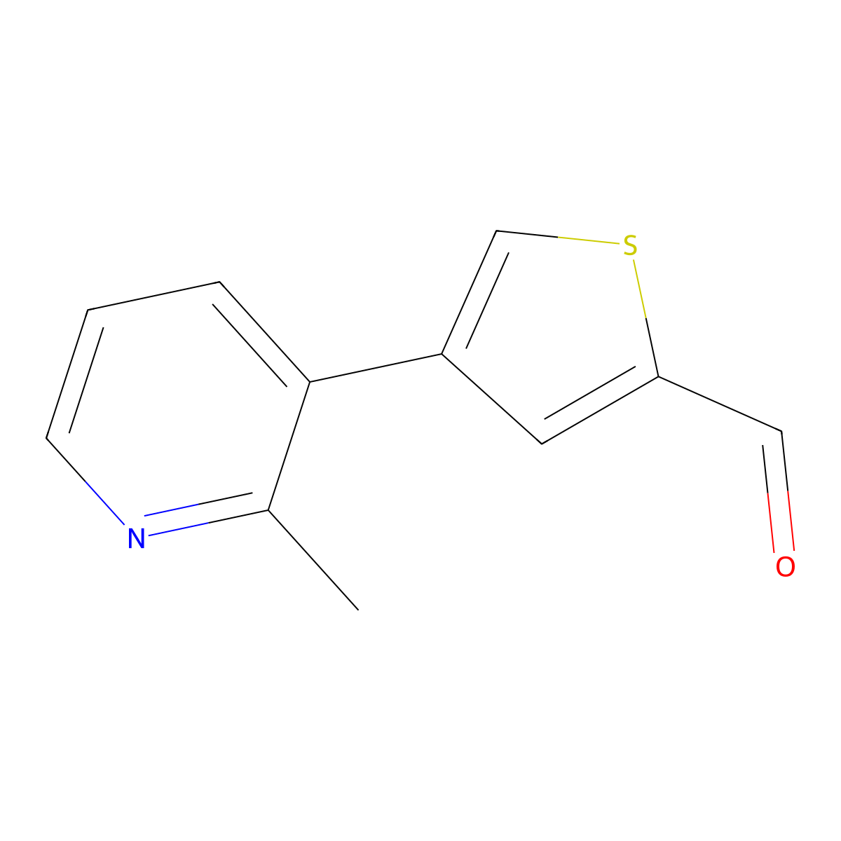 4-(2-Methylpyridin-3-yl)thiophene-2-carbaldehyde molecular structure, CAS 2138233-96-0