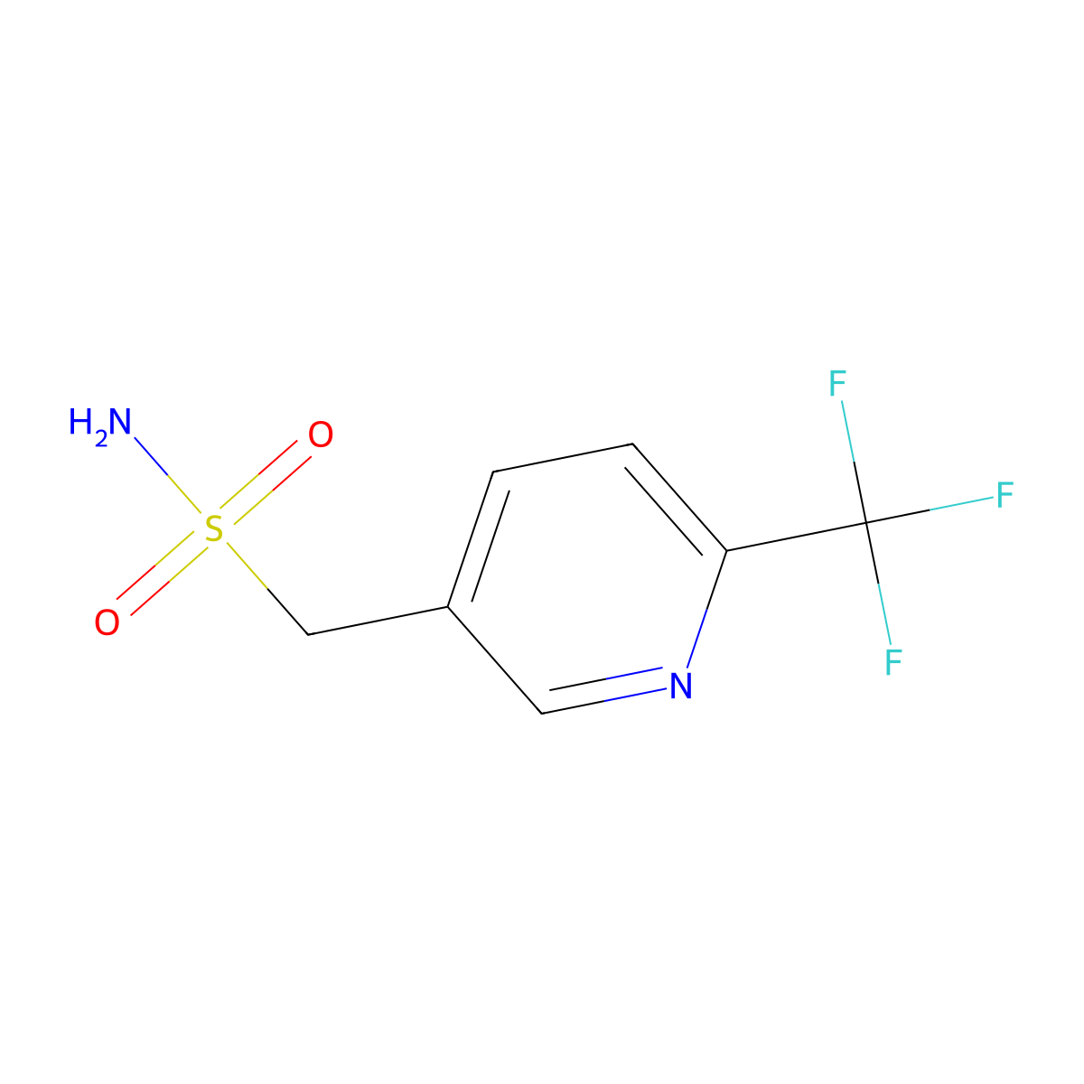 [6-(Trifluoromethyl)pyridin-3-yl]methanesulfonamide molecular structure, CAS 2138234-07-6