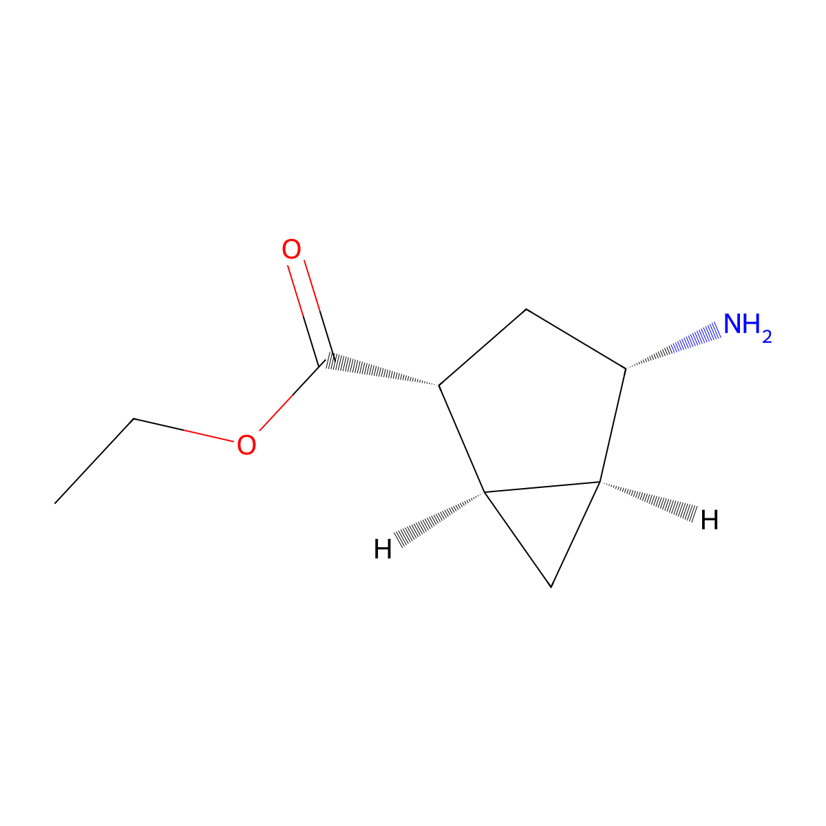 rac-ethyl (1R,2R,4S,5S)-4-aminobicyclo[3.1.0]hexane-2-carboxylate molecular structure, CAS 2138234-29-2